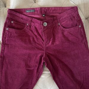 Kut FromThe Kloth Karen Baby Bootcut Corduroy Petite Woman 6 Dark Red